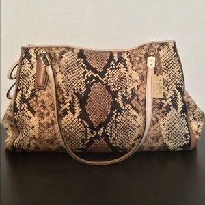 Coach Snake Print Shoulder Bag